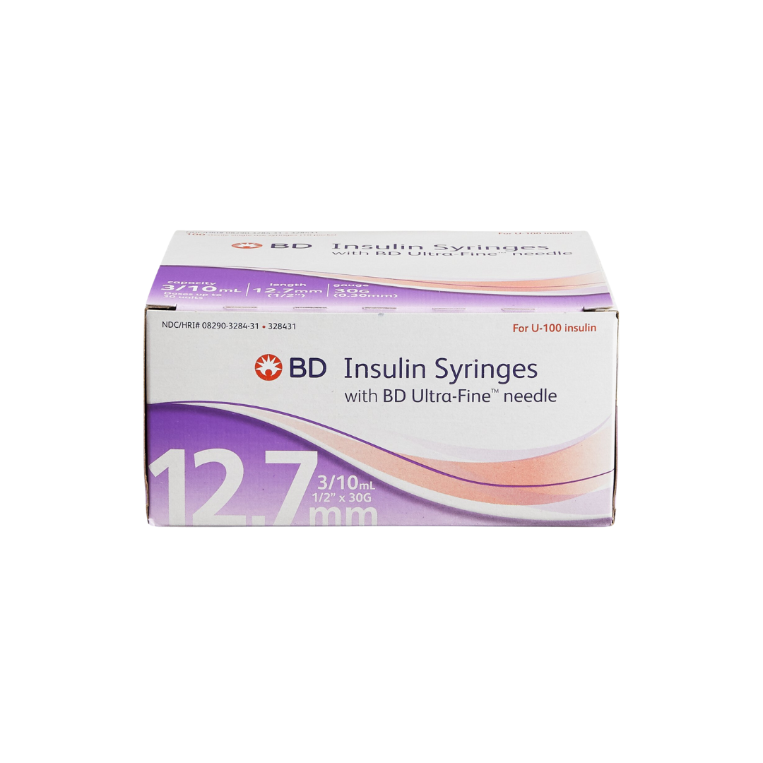 0.3mL BD™ Insulin Syringe 30G x 1/2" BD UltraFine™ Needle (100)