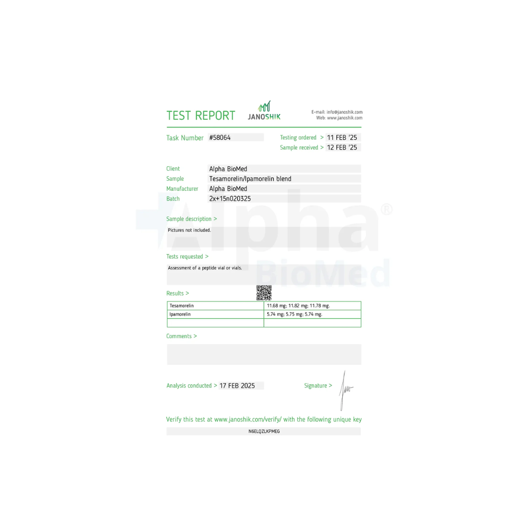 2X Blend Tesamorelin (5mg, 10mg) / Ipamorelin (5mg)