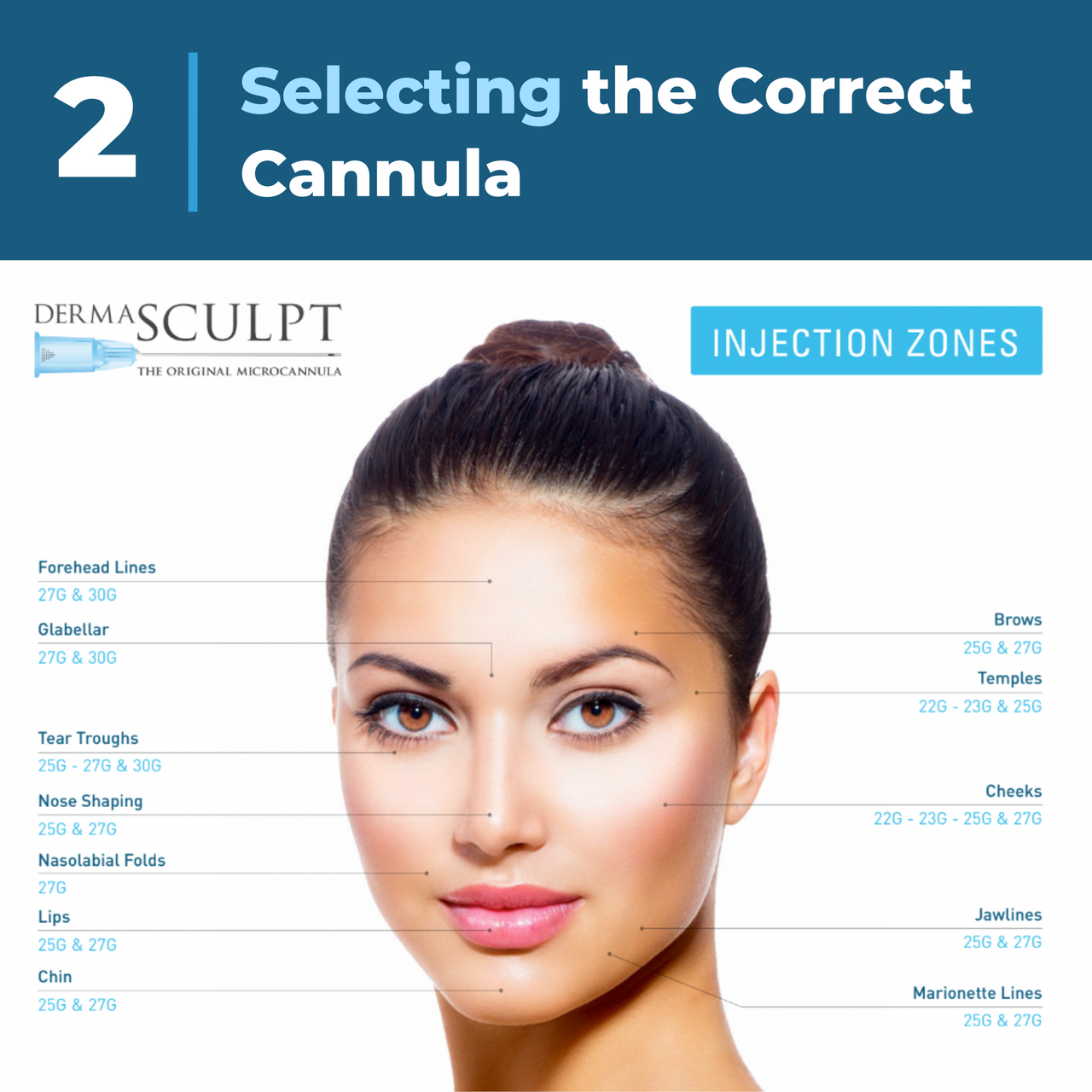 Which microcannula is right for you? Select the cannula based on your injection zone.