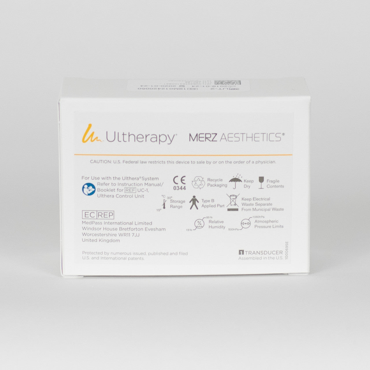 Ulthera DeepSEE DS 10 - 1.5 Narrow (Orange) Transducer Box Label